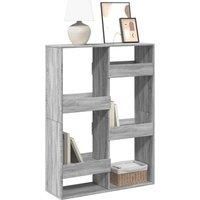 Bookcase Grey Sonoma 100x33x135 cm Engineered Wood