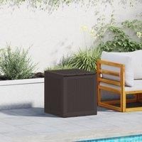 Garden Storage Box Brown 55x53x57 cm PP