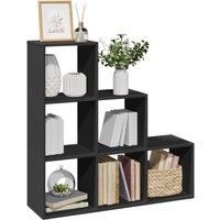 Room Divider Bookcase3-TierBlack 99x29x99 cm Engineered Wood