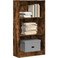 Bookcase Smoked Oak 60x24x109 cm Engineered Wood