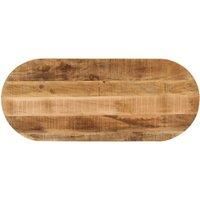 Table Top 80x40x2.5 cm Oval Solid Wood Rough Mango