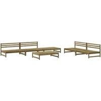 6 Piece Garden Lounge Set Impregnated Wood Pine