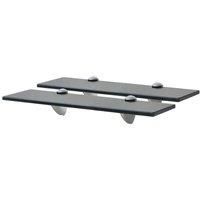 Floating Shelves 2 pcs Glass 40x10 cm 8 mm