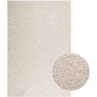 Rug ZIZUR Cream 140x200 cm Jute Look Indoor and Outdoor