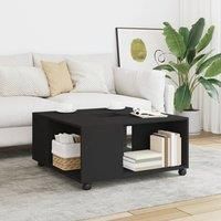 Coffee Table Black 80x80x40 cm Engineered Wood