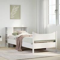 Bed Frame without Mattress White 75x190 cm Small Single Solid Wood Pine