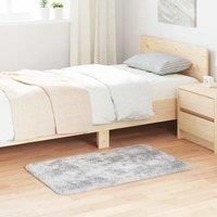 Shaggy Rug High Pile NAVARRA Light Grey 60x100 cm Polyester