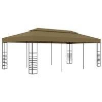Garden Gazebo 6x3x2.7 m Taupe 180 g/m