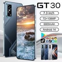 HOT NEW GT30 Cheap Smartphone 2025 Original 7.3inch Global Version 5G Dual Sim Cellphones 6800mAh Android 14 Mobile Cell Phones