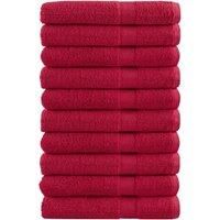 Premium Sauna Towels SOLUND 10 pcs Red 80x200 cm 600 gsm