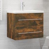 Sink Cabinet Smoked Oak 60x38.5x48 cm Engineered Wood