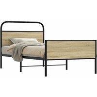 Bed Frame without Mattress 90x190 cm Sonoma Oak Engineered Wood