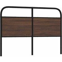 Headboard Brown Oak 120 cm Steel and Engineered Wood