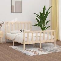 Bed Frame Solid Wood 140x190 cm