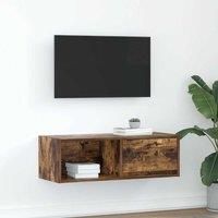 TV Cabinet Smoked Oak 80x31x25.5 cm Engineered Wood