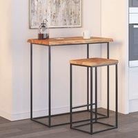 Table Top 80x60x2.5 cm RectangularSolid Wood Acacia Live Edge