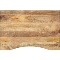 Desk Top with Curve 100x50x2.5 cm Solid Wood Rough Mango