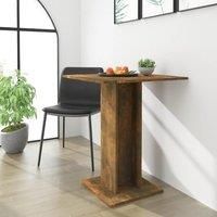 Bistro Table Smoked Oak 60x60x75 cm Engineered Wood