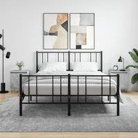 Bedside Cabinets 2 pcs Concrete Grey 40x30x50 cm Engineered Wood