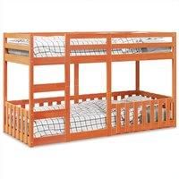 Bunk Bed Wax Brown 80x200 cm Solid Wood Pine