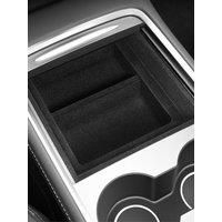 For Tesla 2021-2023 Model3 Y Car Armrest storage box Organizer Container Flocking Storage Case Holder Car Interior
