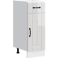 Kitchen Base Cabinet Lucca High Gloss White Engineered Wood