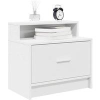 Bedside Cabinet with Drawer White 51x31x47 cm