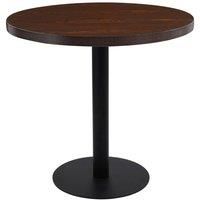 Bistro Table Dark Brown 80 cm MDF