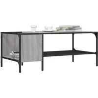 Coffee Table with Rack Grey Sonoma 100x51x40 cm Engineered Wood