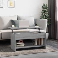 Coffee Table Grey Sonoma 102x50x52.5 cm Engineered Wood