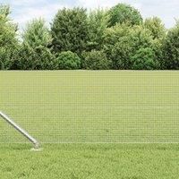Fence Post Set Set of 2 Galvanised Steel 10 x 0.5 m Durable