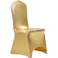 6 pcs Chair Covers Stretch Gold