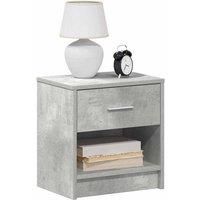 Bedside Cabinet with Drawer Concrete Grey 39x28x41 cm