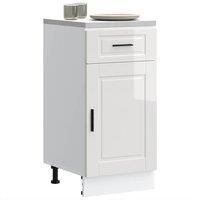 Kitchen Base CabinetPorto High Gloss White Engineered Wood