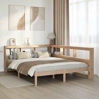 Bookcase Bed without Mattress 160x200 cm Solid Wood Pine