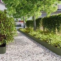 Lawn Edgings 10 pcs Olive Green 20x103 cm Cold-rolled Steel
