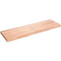 Wall Shelf Light Brown 160x50x(2-6) cm Treated Solid Wood Oak
