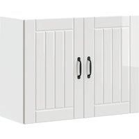 Kitchen Wall Cabinet Lucca High Gloss White Engineered Wood