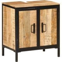 Bathroom Sink Cabinet 55x35x60 cm Solid Wood Mango and Iron