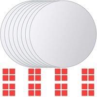 8 pcs Mirror Tiles Round Glass