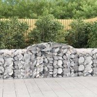 Arched Gabion Baskets 9 pcs 300x50x80/100 cm Galvanised Iron