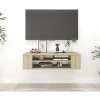 Hanging TV Cabinet Sonoma Oak 100x30x26.5 cm Engineered Wood