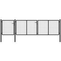 Garden Gate Steel 400x100 cm Anthracite