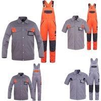 One-Piece Work Clothes Welder Spray-Painted cotton Suit Work Clothes Re Adding knee pads