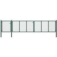 Garden Gate Steel 500x100 cm Green
