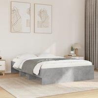 Bed Frame without Mattress Concrete Grey 120x200cm Engineered Wood
