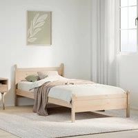 Bed Frame without Mattress 75x190 cm Small Single Solid Wood Pine