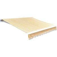 Awning Top Sunshade Canvas Sunflower Yellow & White 3x2.5m