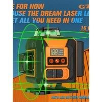 1pc GZG Professional 4D Cross Line Laser Level, 4X360 Green Beam, 16 Lines, Self-Leveling, USB Charging, £36V, 0.4-1Mw,