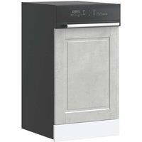 Dishwasher Panel Porto Concrete Grey 45x1,5x67 cm Engineered Wood